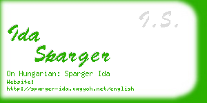 ida sparger business card